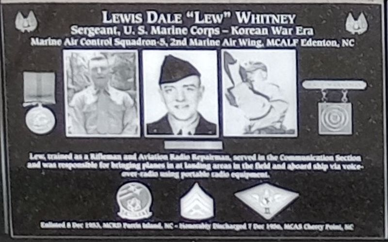 Lewis Dale "Lew" Whitney Marker image. Click for full size.