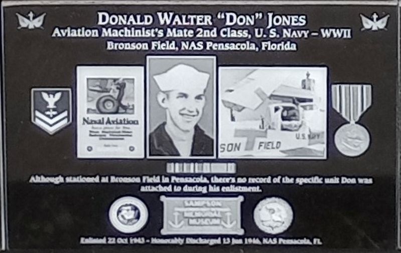 Donald Walter "Don" Jones Marker image. Click for full size.