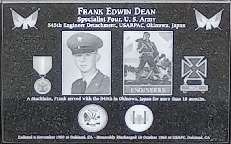 Frank Edwin Dean Marker image. Click for full size.