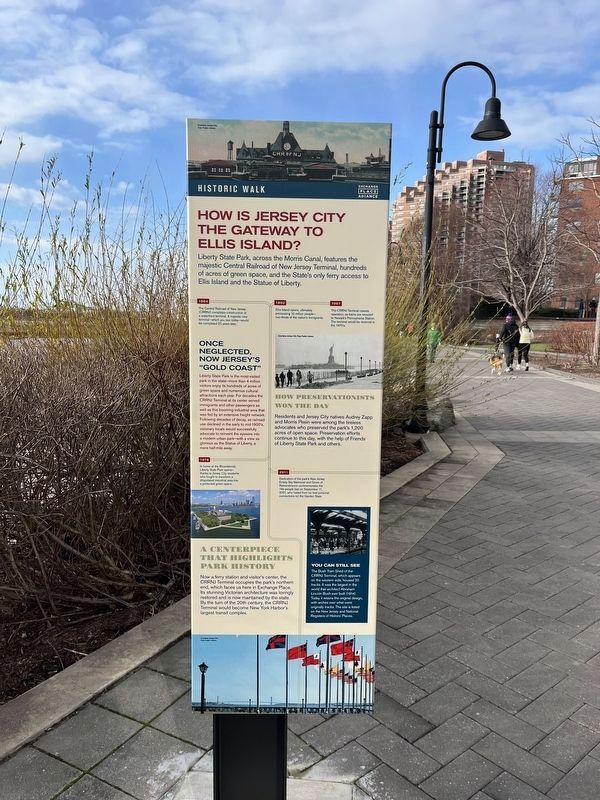 How Is Jersey City the Gateway to Ellis Island? Marker image. Click for full size.