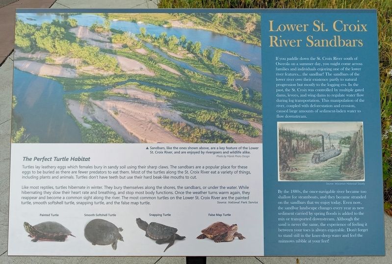 Lower St. Croix River Sandbars Marker image. Click for full size.