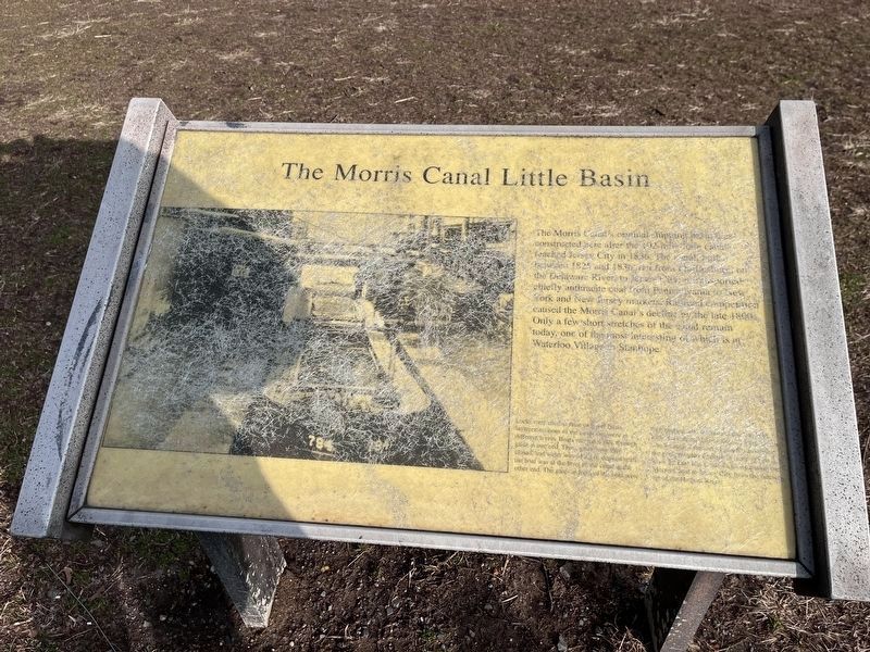 The Morris Canal Little Basin Marker image. Click for full size.