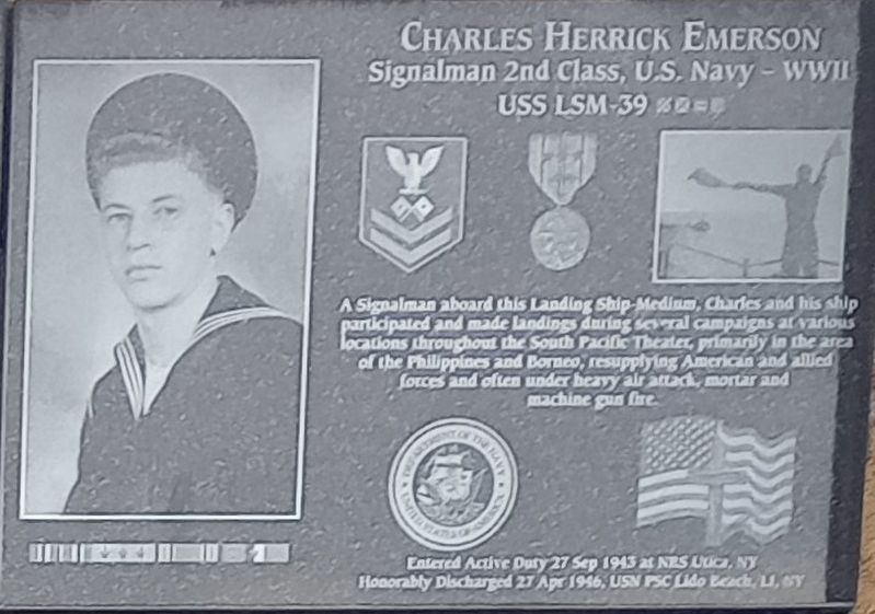 Charles Herrick Emerson Marker image. Click for full size.
