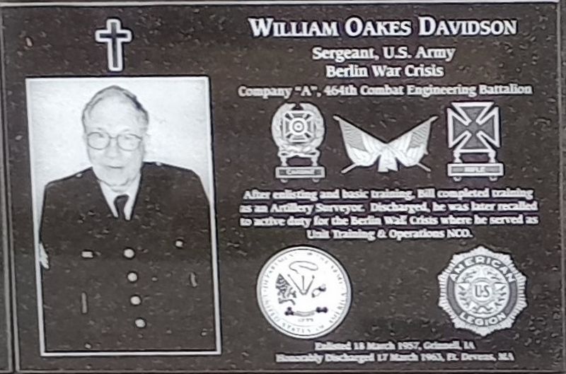 William Oakes Davidson Marker image. Click for full size.