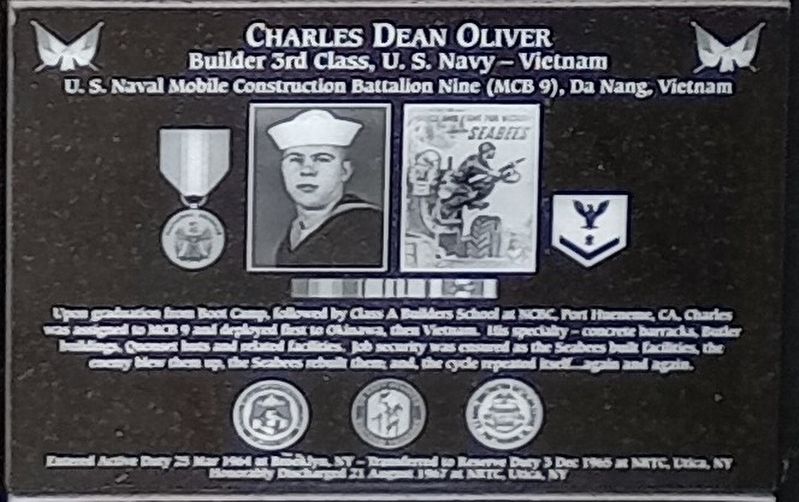 Charles Dean Oliver Marker image. Click for full size.