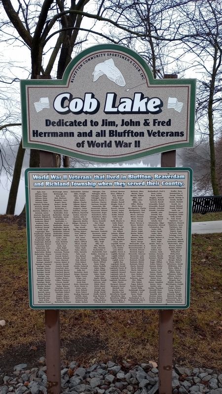 Cob Lake World War II Honor Roll Marker image. Click for full size.