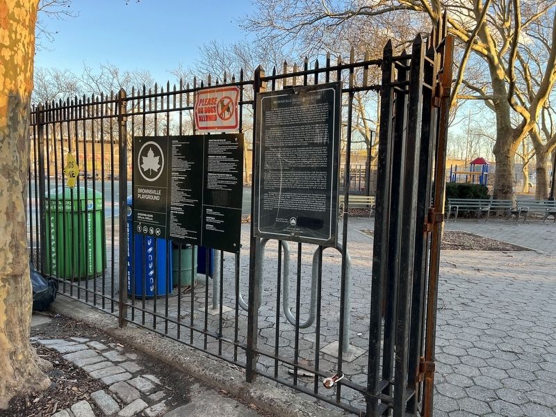 Brownsville Recreation Center Marker image. Click for full size.