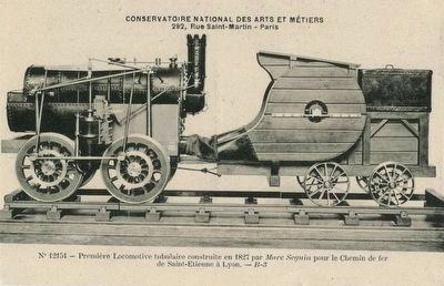 Première locomotive tubulaire / First tubular locomotive. Click for full size. Première locomotive tubulaire / First tubular locomotive image. Click for full size.