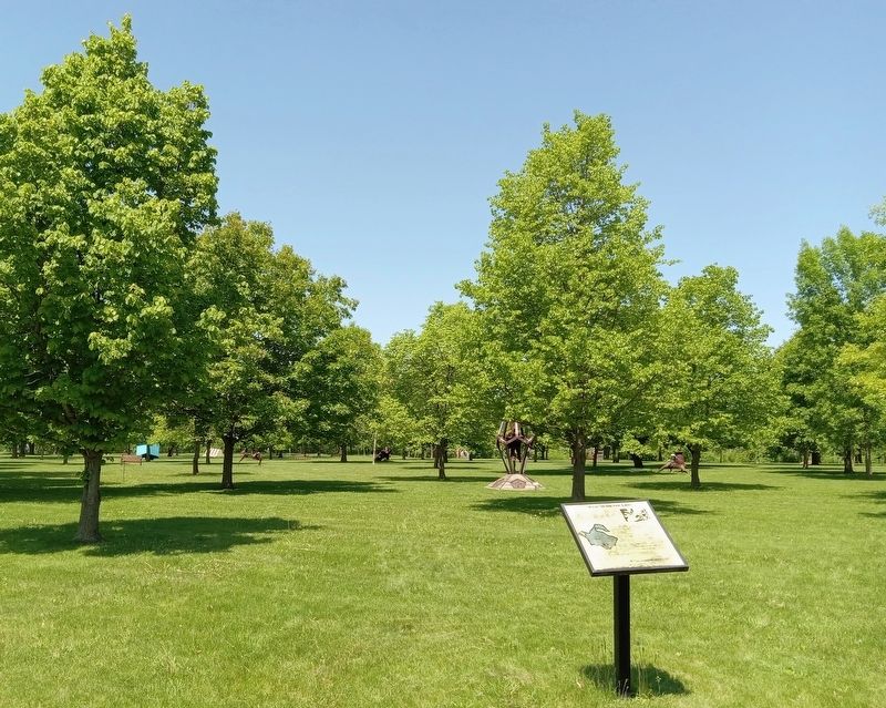 Restoring the Land Marker at the Anderson Center Sculpture Garden image. Click for full size.