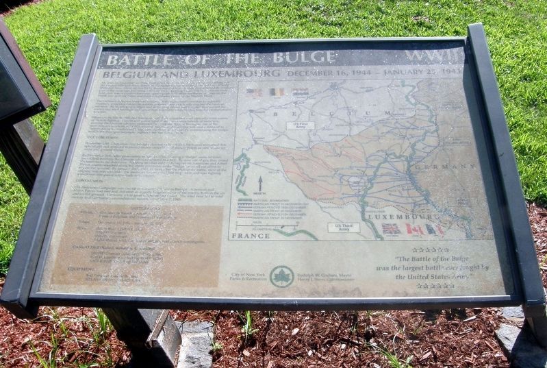 Battle of the Bulge Marker. Click for full size. Battle of the Bulge Marker image. Click for full size.