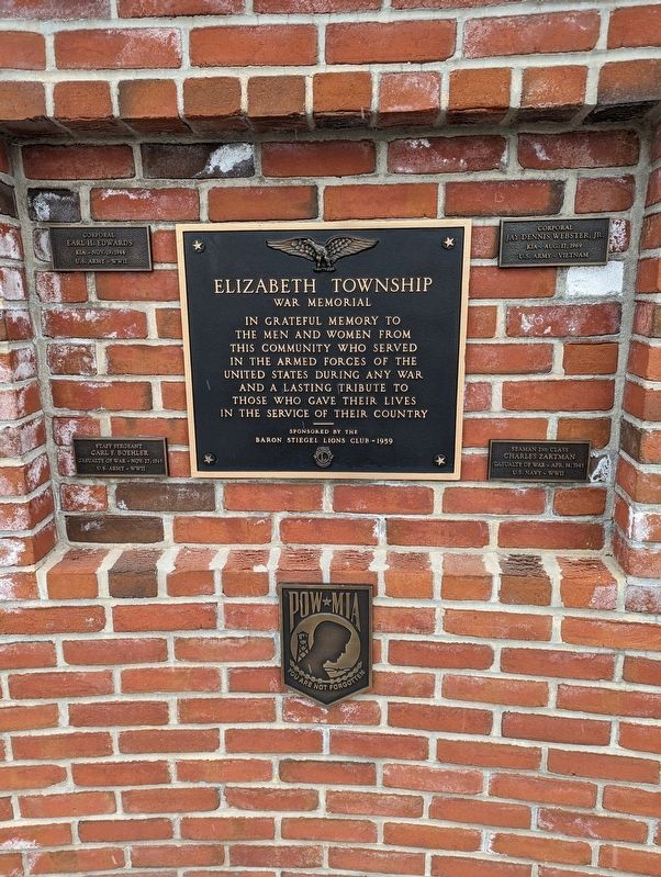 Elizabeth Township War Memorial. Click for full size. Elizabeth Township War Memorial image. Click for full size.