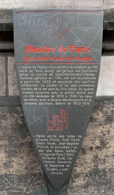 Eglise/Church Saint-Nicolas-des-Champs Marker image. Click for full size.