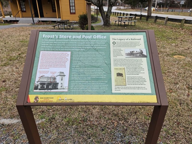 Frost's Store and Post Office Marker. Click for full size. Frost's Store and Post Office Marker image. Click for full size.