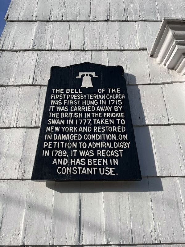 The Bell of the First Presbyterian Church Marker image. Click for full size.