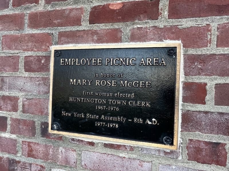 Mary Rose McGee Employee Picnic Area Marker. Click for full size. Mary Rose McGee Employee Picnic Area Marker image. Click for full size.