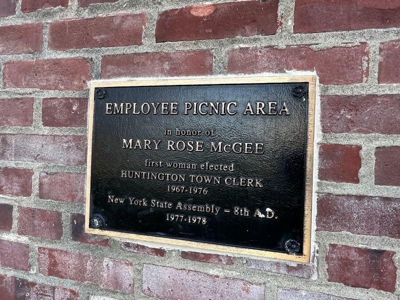 Mary Rose McGee Employee Picnic Area Marker image. Click for full size.