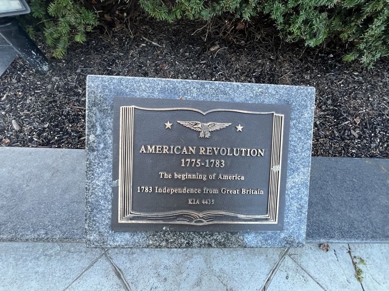 American Revolution plaque. Click for full size. American Revolution plaque image. Click for full size.
