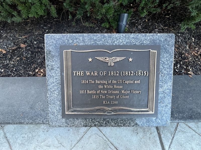 War of 1812 plaque image. Click for full size.