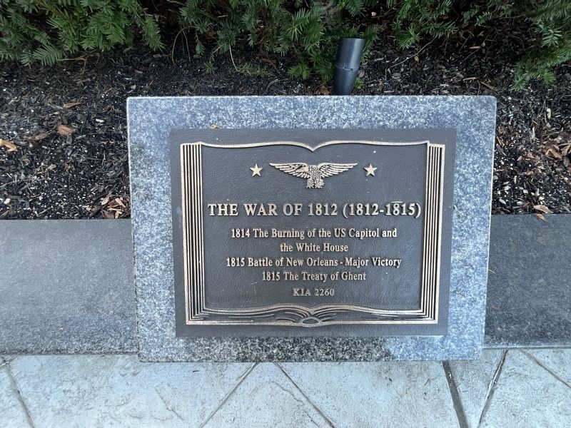 War of 1812 plaque. Click for full size. War of 1812 plaque image. Click for full size.