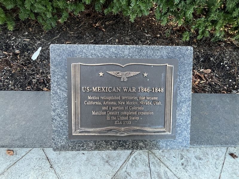 US-Mexican War plaque. Click for full size. US-Mexican War plaque image. Click for full size.