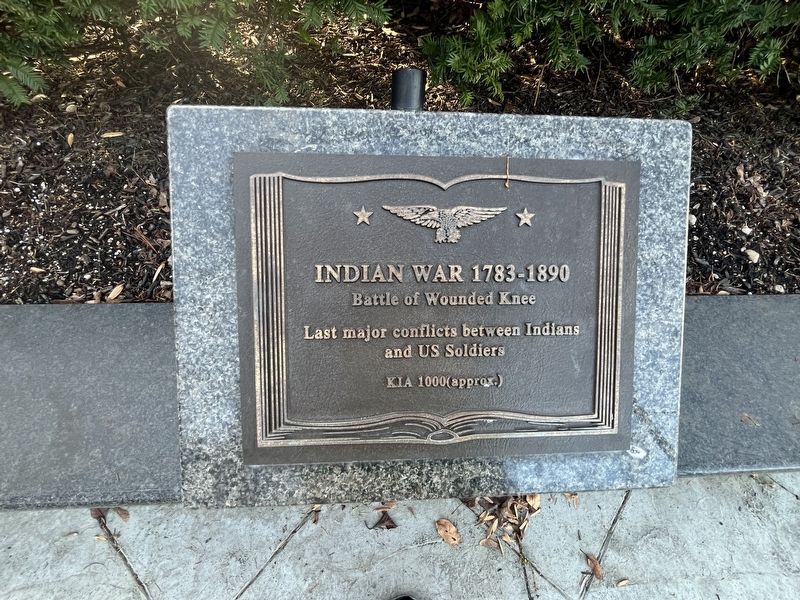Indian War plaque image. Click for full size.