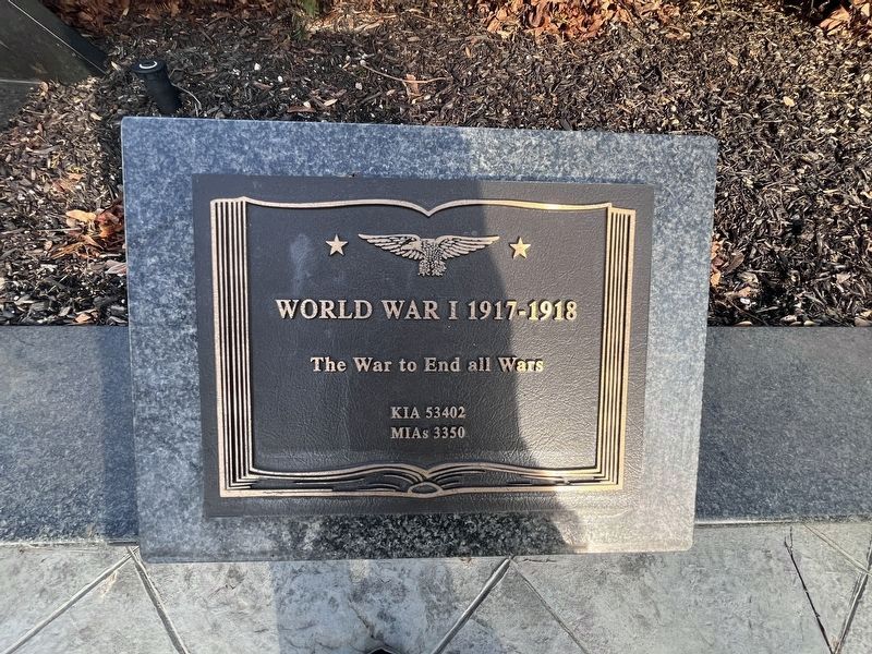 World War I plaque image. Click for full size.