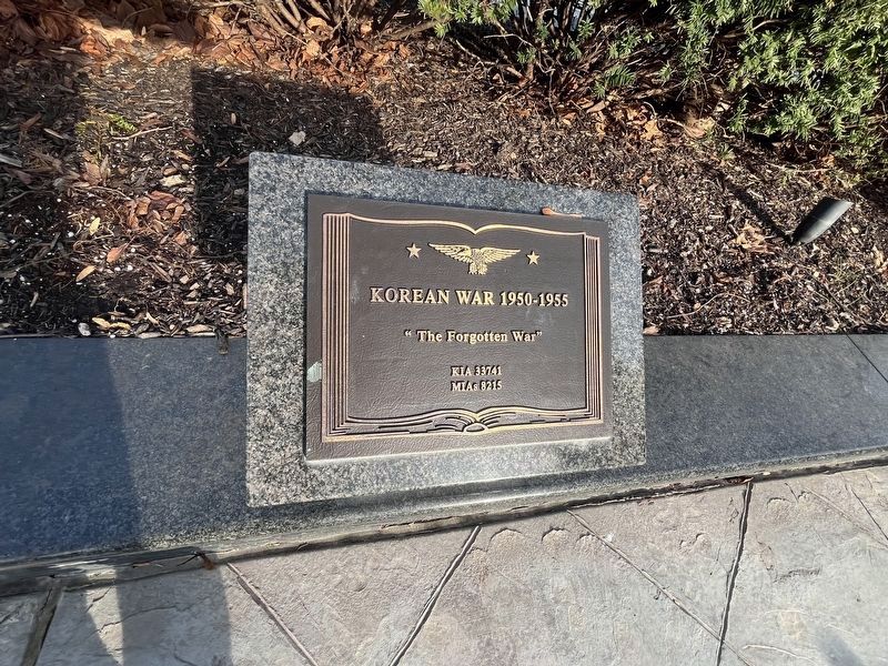 Korean War plaque. Click for full size. Korean War plaque image. Click for full size.