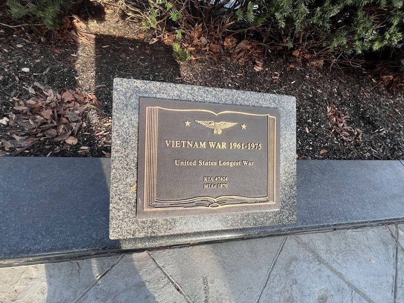Vietnam War plaque. Click for full size. Vietnam War plaque image. Click for full size.