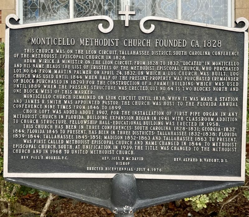 Monticello Methodist Church Marker. Click for full size. Monticello Methodist Church Marker image. Click for full size.