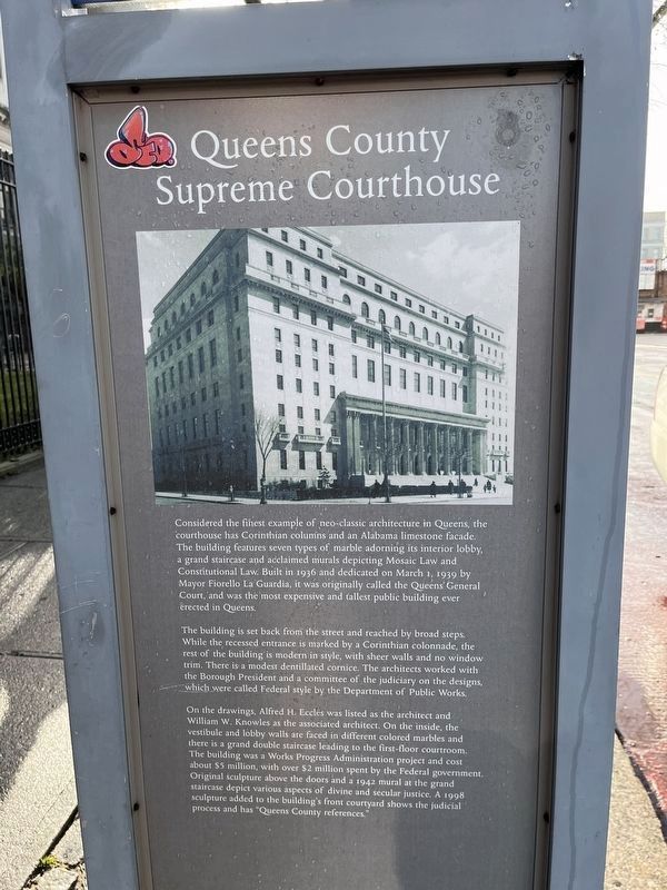 Queens County Supreme Courthouse Marker image. Click for full size.