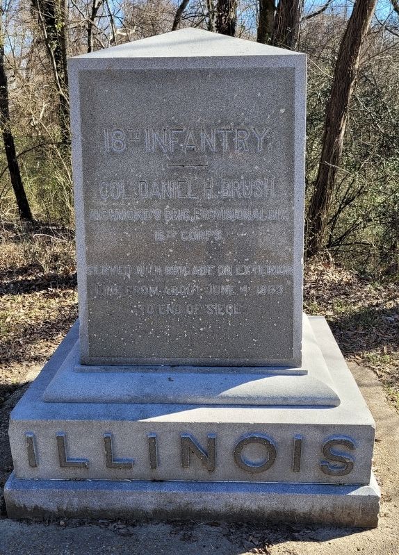 Illinois 18th Infantry Marker image. Click for full size.