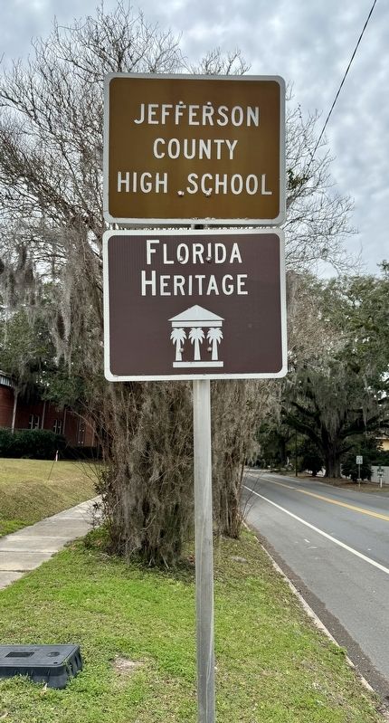 Jefferson County High School Florida Heritage Sign image. Click for full size.