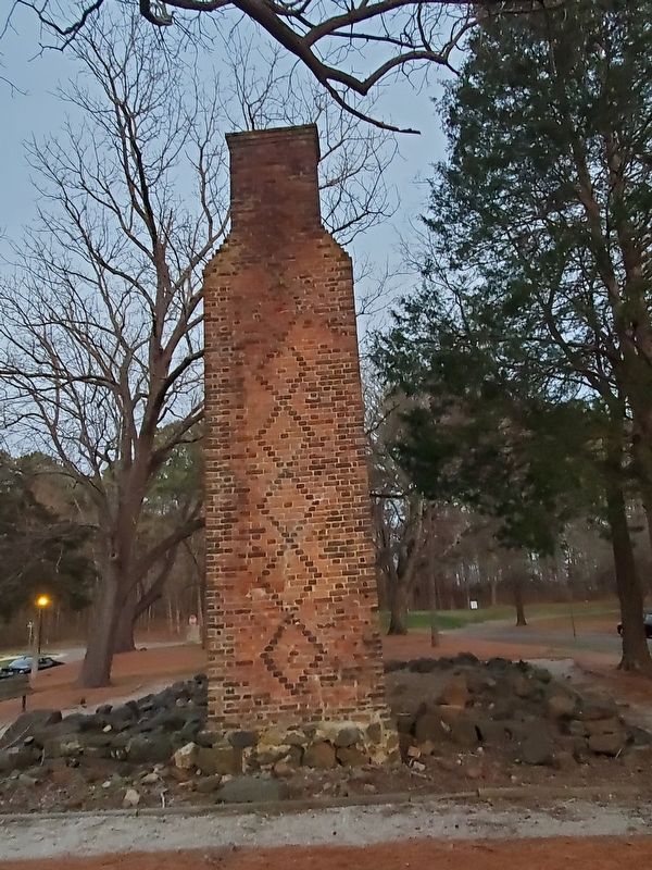 Black diamond design of brick chimney image. Click for full size.