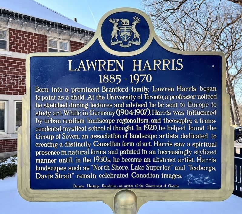 Lawren Harris Marker image. Click for full size.