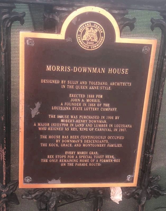 Morris-Downman House Marker image. Click for more information.