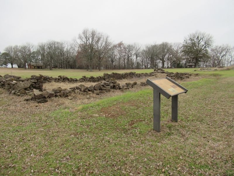 Barracks Marker Looking North image. Click for full size.