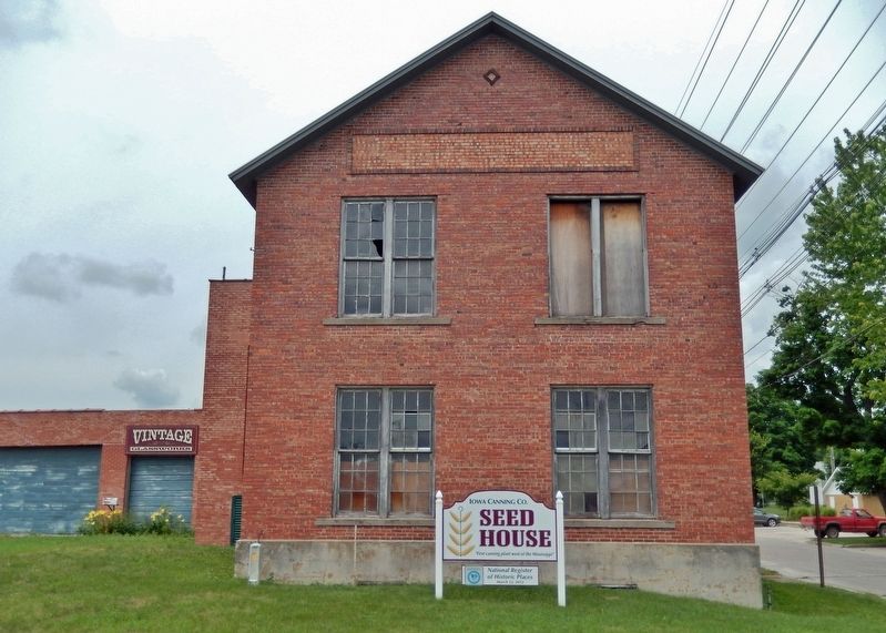 Iowa Canning Company Seed House (<i>east elevation</i>). Click for full size. Iowa Canning Company Seed House (<i>east elevation</i>) image. Click for full size.