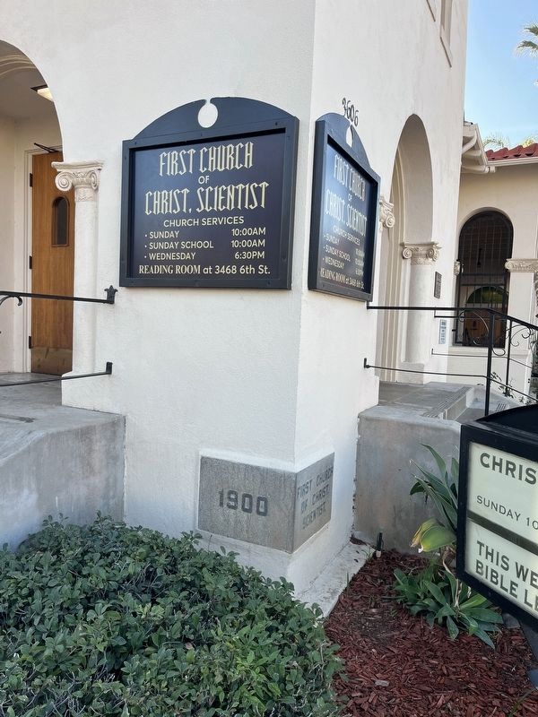 First Church of Christ Scientist Cornerstone image. Click for full size.