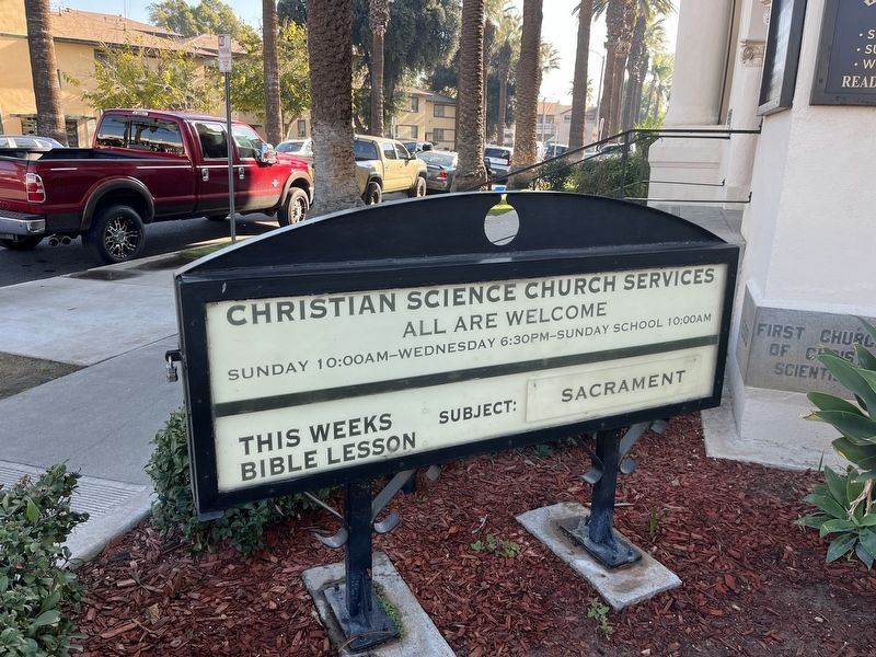 First Church of Christ Scientist Sign image. Click for full size.