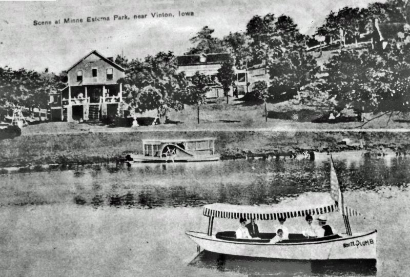 Marker detail: Minne Estema Park, early 1900s image. Click for full size.