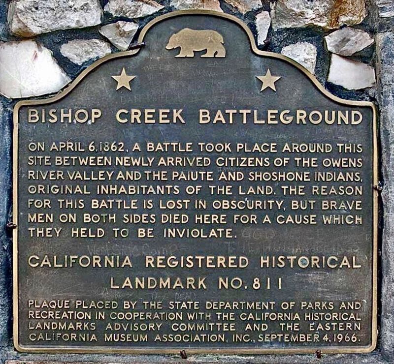 Bishop Creek Battleground Marker image. Click for full size.