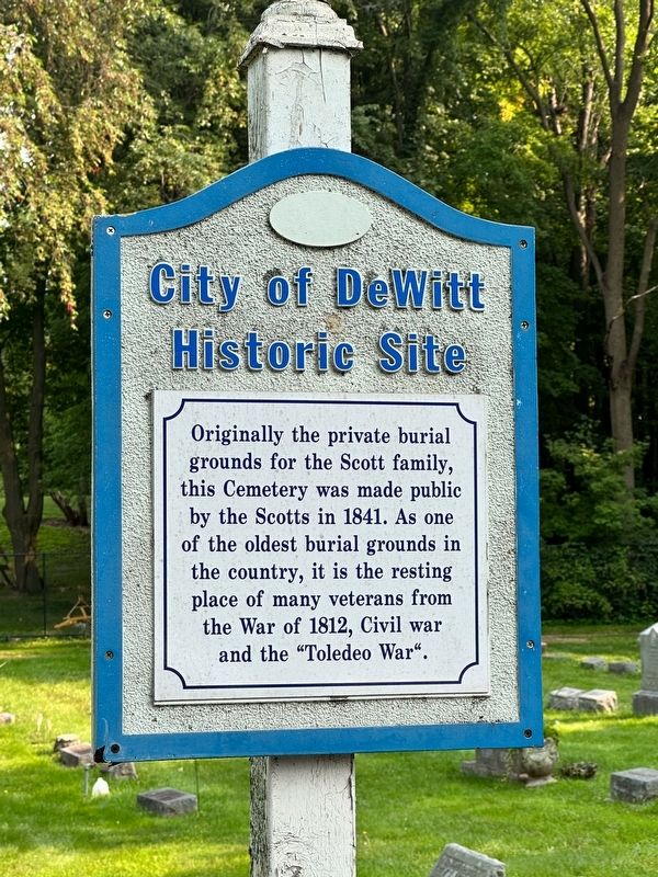 City of DeWitt Cemetery Marker. Click for full size. City of DeWitt Cemetery Marker image. Click for full size.