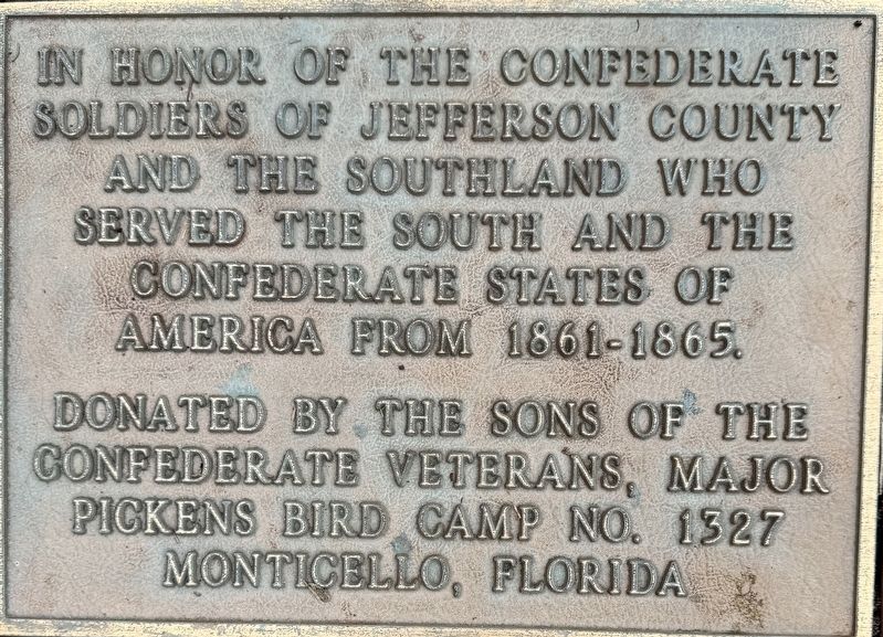 Confederate Memorial Marker. Click for full size. Confederate Memorial Marker image. Click for full size.