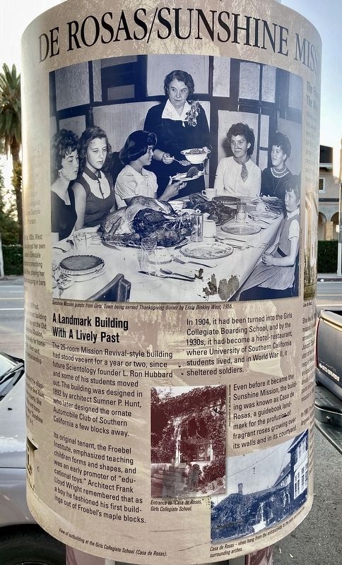 Casa de Rosas/Sunshine Mission Marker. Click for full size. Casa de Rosas/Sunshine Mission Marker image. Click for full size.
