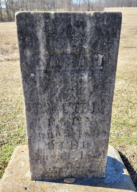 Sarah's gravestone. Click for full size. Sarah's gravestone image. Click for full size.