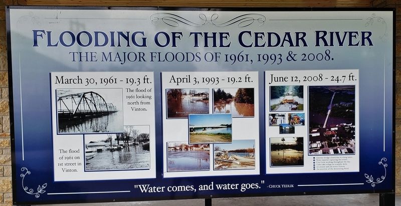 Flooding of the Cedar River Marker image. Click for full size.