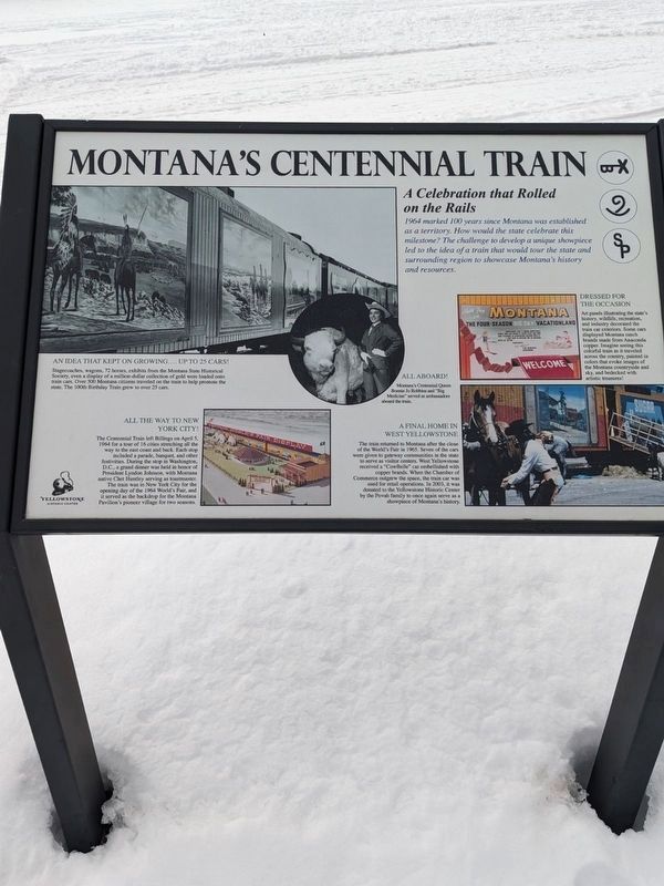 Montana's Centennial Train Marker image. Click for full size.