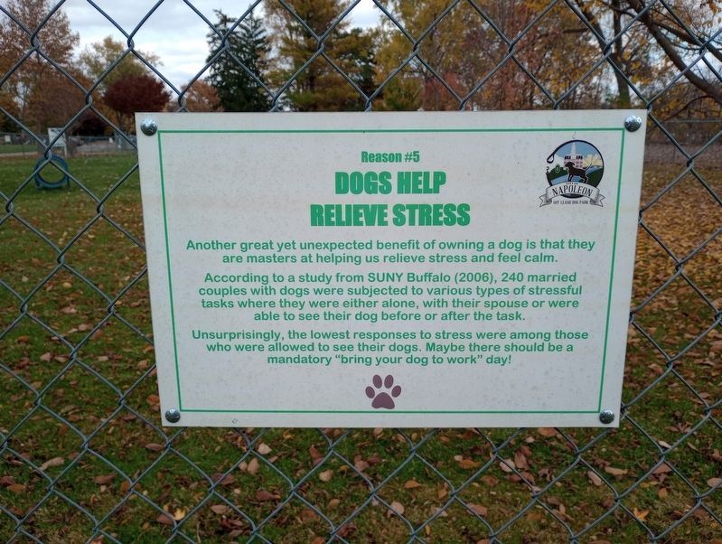 Dogs Help Relieve Stress Marker image. Click for full size.