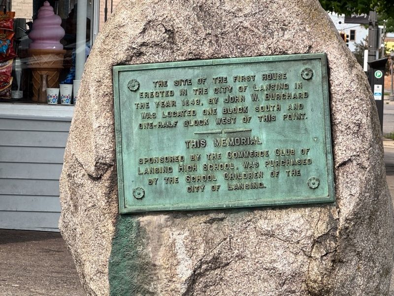 First House in Lansing Marker. Click for full size. First House in Lansing Marker image. Click for full size.