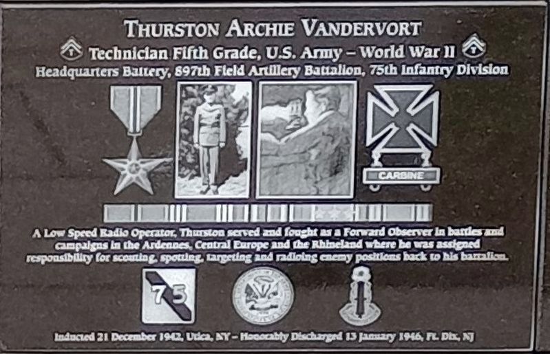 Thurston Archie Vandervort Marker image. Click for full size.